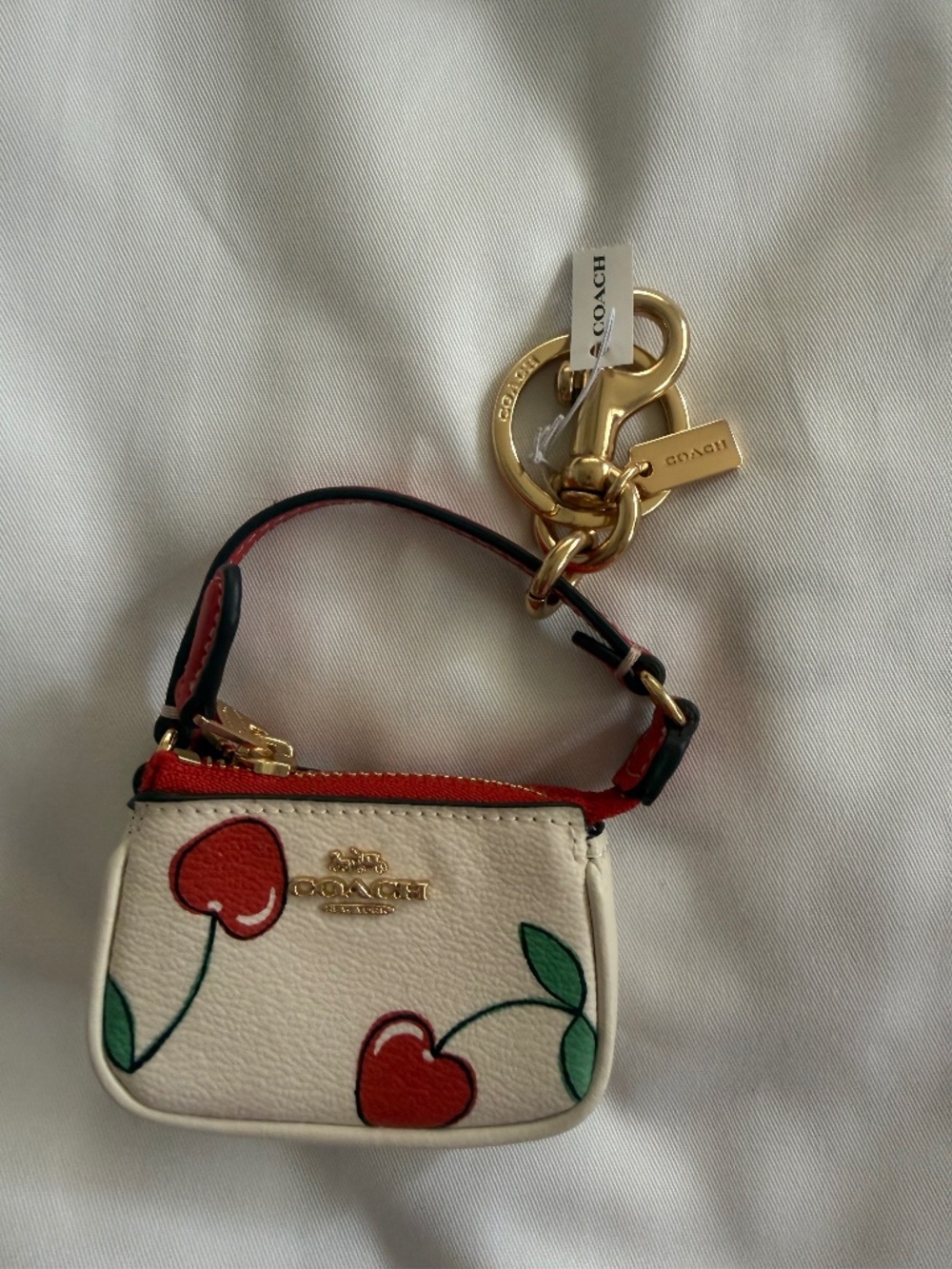 Coach Micro Mini Cherry Keyring